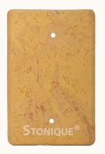 Stonique® Blank Switch Plate Cover in Honey Gold
